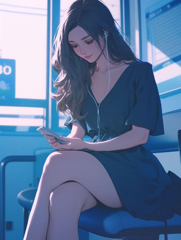 盲人老婆婆卖花